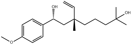 (R)-1-(4-METHOXY-PHENYL)-3,7-DIMETHYL-3-VINYL-OCTANE-1,7-DIOL Struktur
