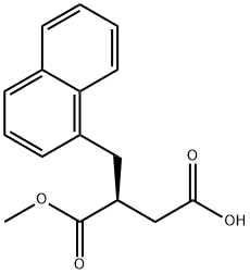 (S)-2-(1-萘甲基)琥珀酸-1-甲酸甲酯 结构式