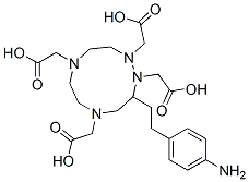 4-aminophenylethyl-1,4,7,10-tetraazacyclodecane-N,N',N'',N'''-tetraacetic acid 结构式