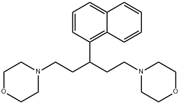 4,4'-[3-(1-Naphtyl)-1,5-pentanediyl]dimorpholine Struktur