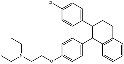 Triethylamine, 2-(p-(1,2,3,4-tetrahydro-2-(p-chlorophenyl)naphthyl)phe noxy)- 结构式