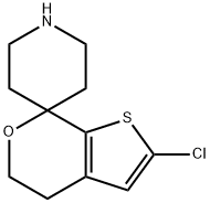 Spiro[piperidine-4,7'-[7H]thieno[2,3-c]pyran], 2'-chloro-4',5'-dihydro- Struktur