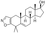 4,4,17α-トリメチルアンドロスタ-2-エノ[2,3-d]イソオキサゾール-5-エン-17β-オール 化学構造式