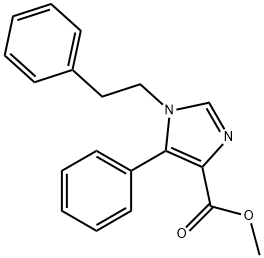 1-苯乙基-5-苯基咪唑-4-羧酸甲酯,130740-21-5,结构式