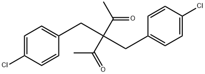 3,3-双(4-氯苄基)戊烷-2,4-二酮 结构式