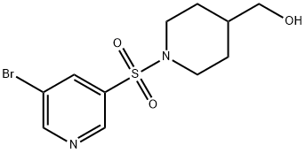 (1-(5-broMopyridin-3-ylsulfonyl)piperidin-4-yl)Methanol Structure