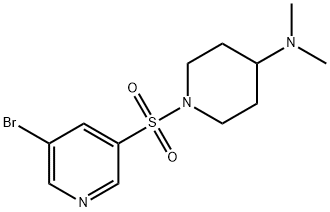 1-(5-broMopyridin-3-ylsulfonyl)-N,N-diMethylpiperidin-4-aMine,1307606-41-2,结构式