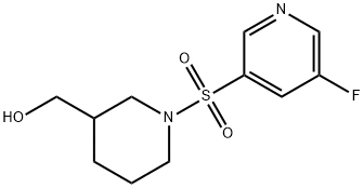 (1-(5-fluoropyridin-3-ylsulfonyl)piperidin-3-yl)Methanol Structure