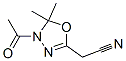 1,3,4-Oxadiazole-2-acetonitrile,  4-acetyl-4,5-dihydro-5,5-dimethyl- 结构式