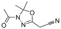 1,3,4-Oxadiazole-2-acetonitrile,  4-acetyl-4,5-dihydro-5,5-dimethyl- Structure