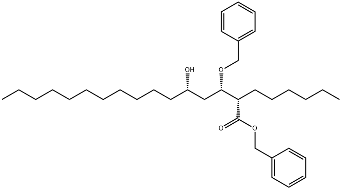Benzyl (2S,3S,5S)-2-Hexyl-3-benzyloxy-5-hydroxyhexadecanoate,130793-32-7,结构式