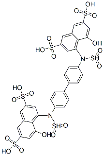 4,4'-(4,4'-biphenyldiylbis(sulfonylamino))bis(5-hydroxy-2,7-naphthalenedisulfonic acid),130798-64-0,结构式