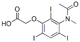 [3-(N-Methylacetylamino)-2,4,6-triiodophenoxy]acetic acid Structure