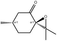 rel-(3R*)-2,2,6β*-トリメチル-1-オキサスピロ[2.5]オクタン-4-オン 化学構造式