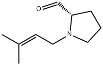 2-Pyrrolidinecarboxaldehyde,1-(3-methyl-2-butenyl)-,(S)-(9CI) Structure