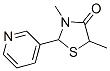 3,5-dimethyl-2-(3-pyridyl)thiazolidin-4-one,130841-70-2,结构式