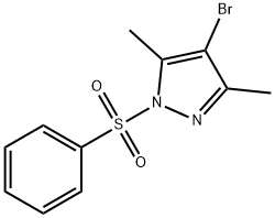 1-苯磺酰基-4-溴-3,5-二甲基-1H-吡唑,130874-32-7,结构式