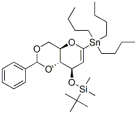 4,6-O-benzylidene-3-O-tert-butyldimethylsilyl-1-tributylstannylglucal Structure
