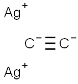 Silver acetylide Struktur