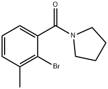 (2-溴-3-甲基苯基)(吡咯烷-1-基)甲酮 结构式