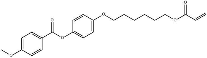 4-（6-丙烯酰氧基己氧基）苯 4-甲氧基苯甲酸酯 结构式