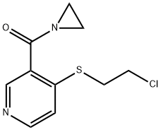 3-(1-Aziridinylcarbonyl)-4-(2-chloroethylthio)pyridine 结构式