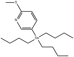 2-Methylthio-5-(tributylstannyl)pyridine Struktur