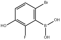 6-溴-2-氟-3-羟基苯硼酸 结构式