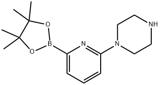 6-(PIPERAZIN-1-YL)PYRIDINE-2-BORONIC ACID PINACOL ESTER Structure