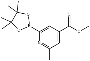 2-甲基-6-(4,4,5,5-四甲基-1,3,2-二氧硼烷-2-基)异烟酸甲酯 结构式