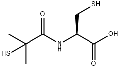 N-(2-Mercapto-2-methylpropionyl)-DL-cysteine,130999-92-7,结构式