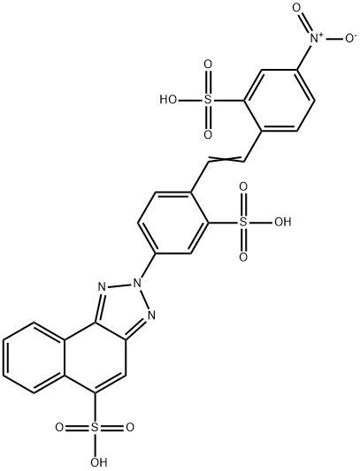 131-43-1 2-[4-[2-(4-nitro-2-sulphophenyl)vinyl]-3-sulphophenyl]-2H-naphtho[1,2-d]triazole-5-sulphonic acid