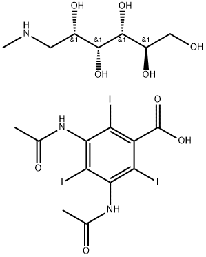 アミドトリゾ酸·メグルミン 化学構造式