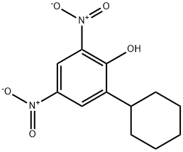 2-シクロヘキシル-4,6-ジニトロフェノール 化学構造式