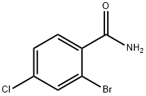 2-ブロモ-4-クロロベンズアミド 化学構造式