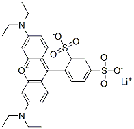 Xanthylium, 3,6-bis(diethylamino)-9-(2,4-disulfophenyl)-, inner salt, lithium salt Structure