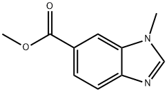 1-甲基-1H-苯并咪唑-6-羧酸甲酯 结构式