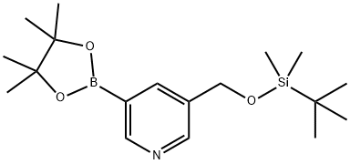 5-[(tert-butyldiMethylsilyloxy)Methyl]pyridine-3-boronic acid pinacol ester Struktur