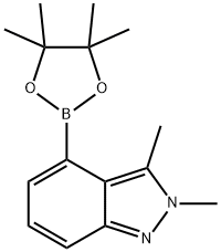 2,3-ジメチル-2H-インダゾール-4-ボロン酸, ピナコールエステル 化学構造式