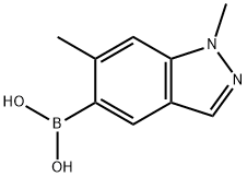 1,6-二甲基-1H-吲唑-5-硼酸,1310383-74-4,结构式