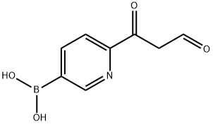 6-(3-Oxopropanoyl)pyridine-3-boronic acid, 1310384-29-2, 结构式