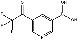 5-Trifluoroacetylpyridine-3-boronic acid 结构式