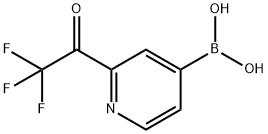 [2-(2,2,2-TRIFLUOROACETYL)PYRIDIN-4-YL]BORONIC ACID 结构式