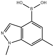 1,6-Dimethyl-1H-indazole-4-boronic acid Struktur