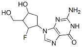 2-amino-1,9-dihydro-9-(2-fluoro-4-hydroxy-3-(hydroxymethyl)cyclopentyl)-6H-purin-6-one 结构式
