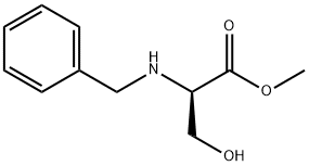 Methyl (R)-2-(Benzylamino)-3-hydroxypropanoate 化学構造式