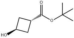 trans-tert-butyl 3-hydroxycyclobutanecarboxylate Struktur