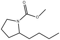 1-Pyrrolidinecarboxylic  acid,  2-butyl-,  methyl  ester 结构式