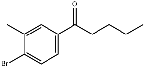 1-(4-Bromo-3-methylphenyl)pentan-1-one Structure