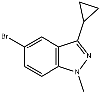5-Bromo-3-cyclopropyl-1-methylindazole Structure